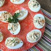 Lightened Up Mayo Free Deviled Eggs