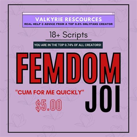 Femdom JOI Script Adult Content Onlyfans Guide Twitch Etsy Australia