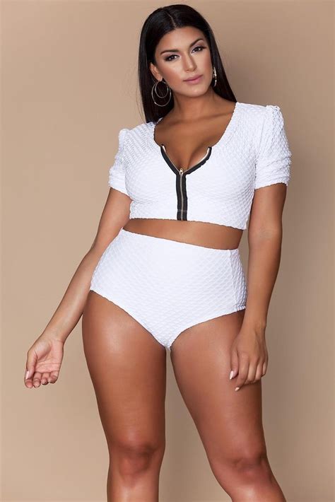 New Swimwear Womens Two Piece Zipper Sexy Bikini Plus Size Swimwear Swimwear Forwomen And One