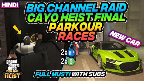 GTA 5 Online Hindi BIG RAID NEW Audi R8 Agaya Parkour Races