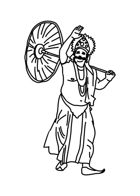 Premium Vector | Kerala onam festival mahabali also known maveli line ...