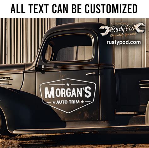 Personalized Hot Rod Lettering Sticker Rustypod Store