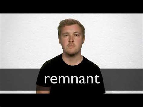 REMNANT - Meaning & Translations | Collins English Dictionary