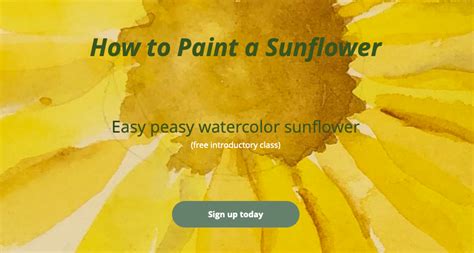 Sunflower Watercolor Online Class Karens Art Zone By Karen Leso Hegglin