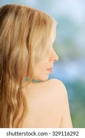 Woman Looking Sea Ocean Back Naked Stock Photo Shutterstock