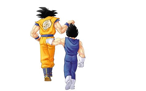 Dragon Ball Goku Dan Vegeta Anime Guys Goku Genkidama Langkah