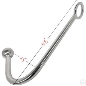 Solid Metal Smooth Finish Anal Hook Butt Plug Hook Bondage Hook