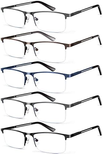 Gaoye 5 Pack Reading Glasses Blue Light Blocking Spring