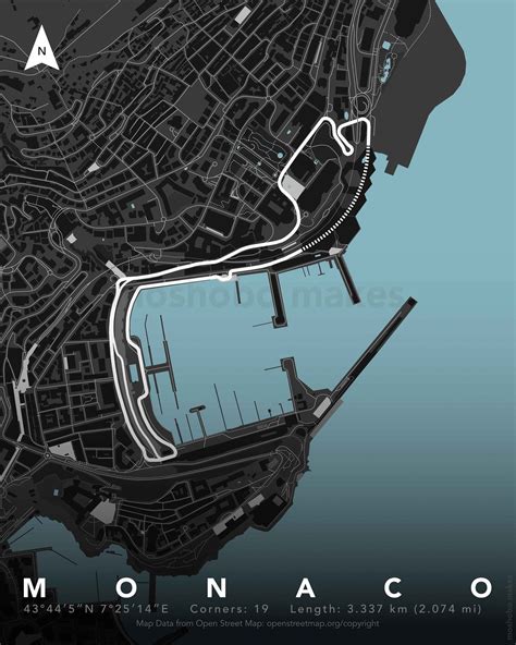 map of monaco grand prix circuit 2