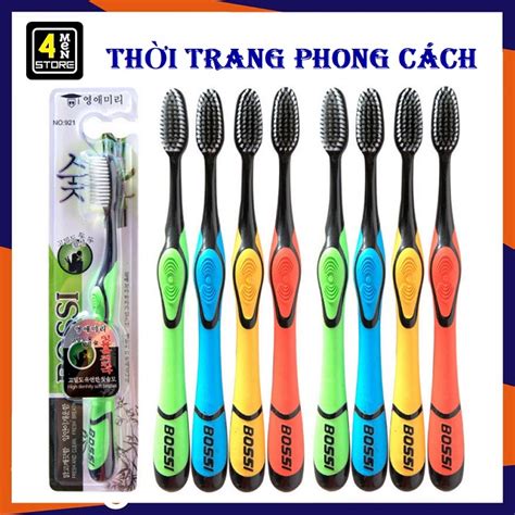 Bàn chải đánh răng than tre hoạt tính Hàn Quố , lông mềm màu đen, tinh ...