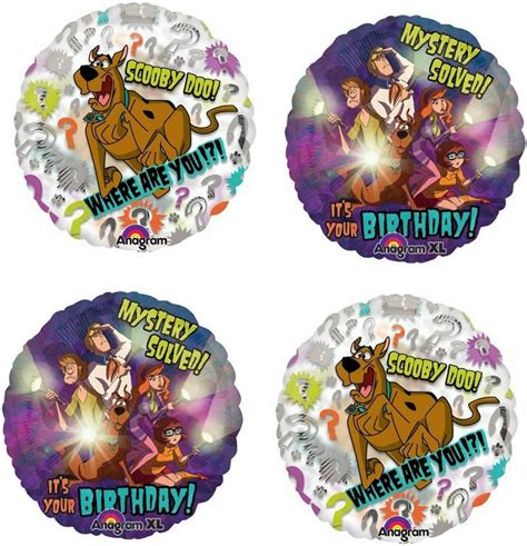 Amazon.com: Scooby Doo Birthday Balloons - 4 Mylar Balloons : Toys & Games