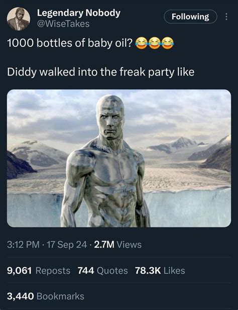 Diddys 1,000 Bottles Of Baby Oil | Know Your Meme