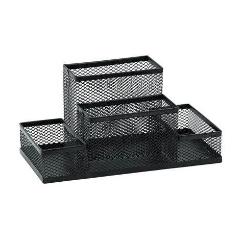 ORGANIZADOR ARAMADO 4 COMPARTIMENTOS PRETO BRW OR5161 Papelaria Jambo