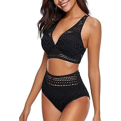 Maillot de Bain Femme Une Pièce Bikini Dentelle Set Push Up Elegant et Chic Tulle Maillots De