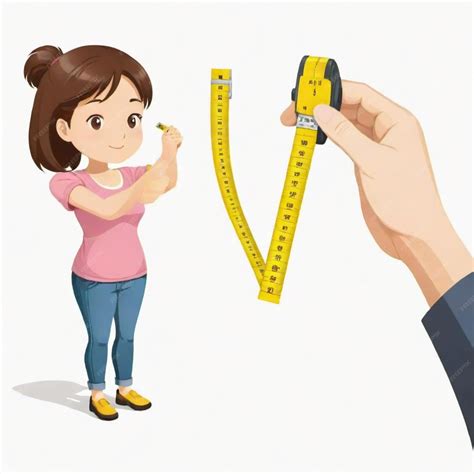 person measuring   tape measure cartoon vector set white