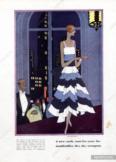 Léon Bénigni 1928 Jeanne Lanvin Evening Gown à New York sous les yeux