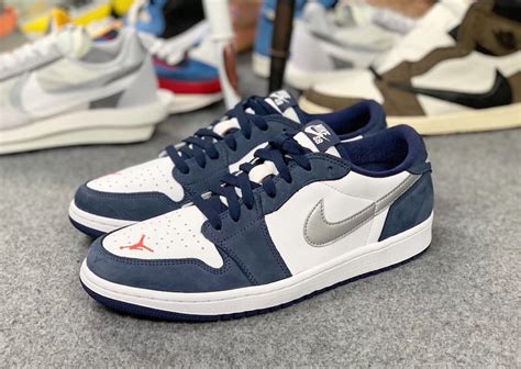 Nike Sb Air Jordan 1 Low Midnight Navy Ember Glow Cj7891 400 Release