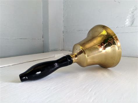 Hand Bell Brass Wood Handle School Bell Training Bell Wedding Bell