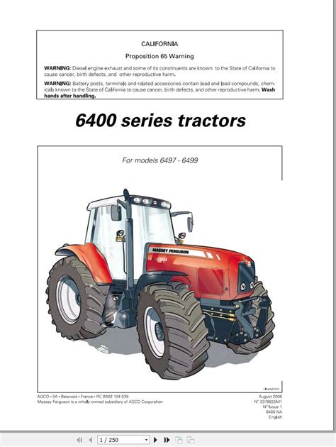 Massey Ferguson Tractor Operator Manual Auto Repair Manual