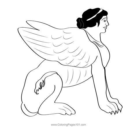 sphinx  coloring page  kids  sphinxs printable coloring pages
