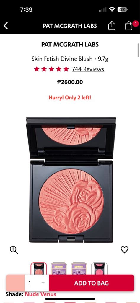 Pat McGrath Nude Venus Blush Beauty Personal Care Face Makeup On Carousell