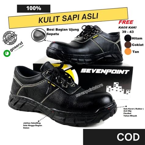 Jual Sepatu Safety Pria Kulit Fashion Proyek Lentur Yang Paling Bagus