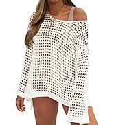 Crochet Cover Up For Women Mesh Hollow Out Bikini Cover Ups For Swimwear Summer Swimsuit A