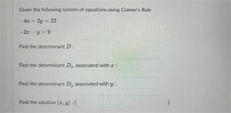 Solved given the following system of equations using | Chegg.com