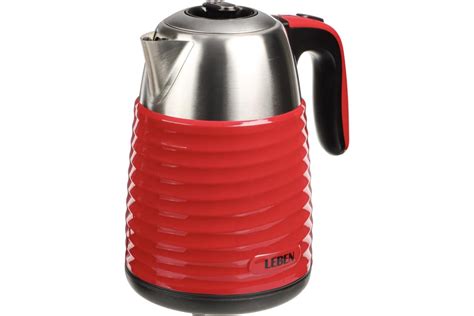 Электрический чайник LEBEN 1.7 л, 2200 Вт, металл-пластик ребристый ...