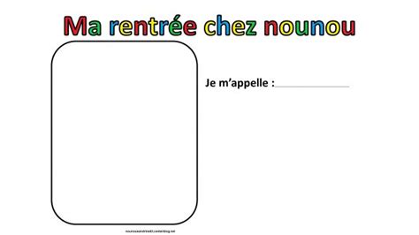 Ma Rentr E Chez Nounou Colorier