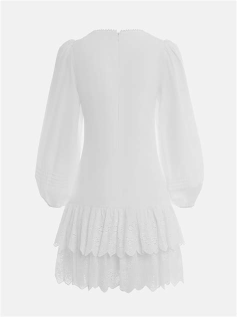 Lace Mini Dress With Flounce Lichi Online Fashion Store