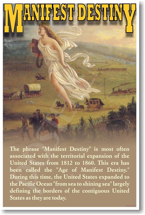 Posterenvy Manifest Destiny Us History Social Studies Poster