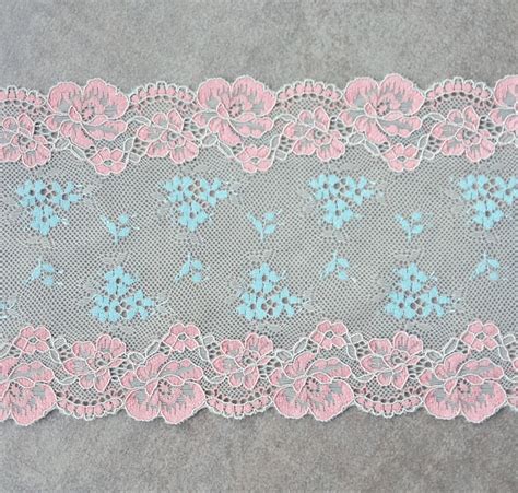 Colorful Stretch Lace Floral Lingerie Lace Trim Elastic Lace Etsy