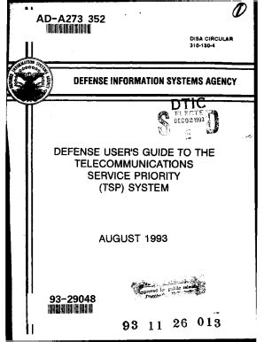 Fillable Online Defense User S Guide To The Telecommunications Service