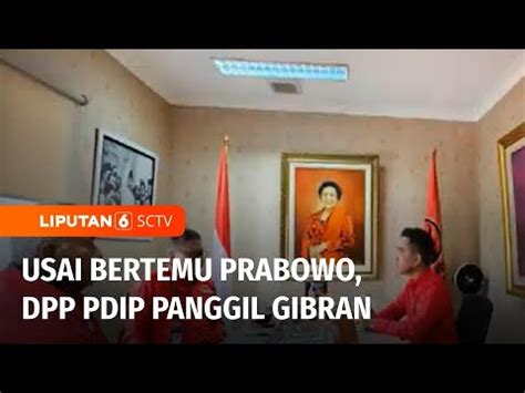 Gibran Datangi Dpp Pdip Bakal Kena Sanksi Buntut Pertemuan Dengan