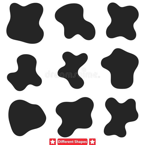 Abstract Whimsy Playful Blob Shape Silhouette Collection For Designers