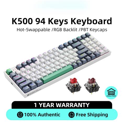 Teclado Mec Nico Machenike K Fio Teclas Rgb Retroiluminado Hot Swappable Shopee Brasil