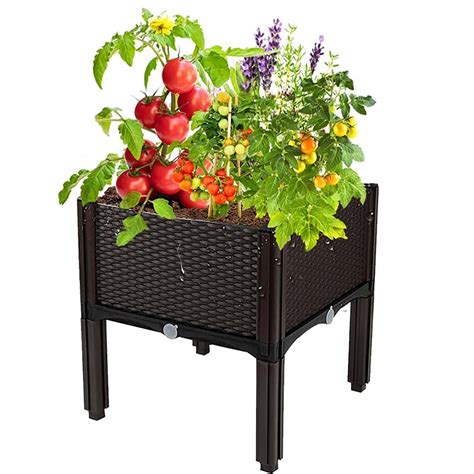 Souwuokoo Planter Boxes Raised Garden Bed With Legs Planters For