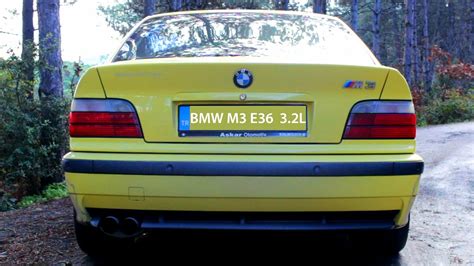 BMW M3 E36 Sound 3 2L REVS Revving Exhaust Dakargelb YouTube