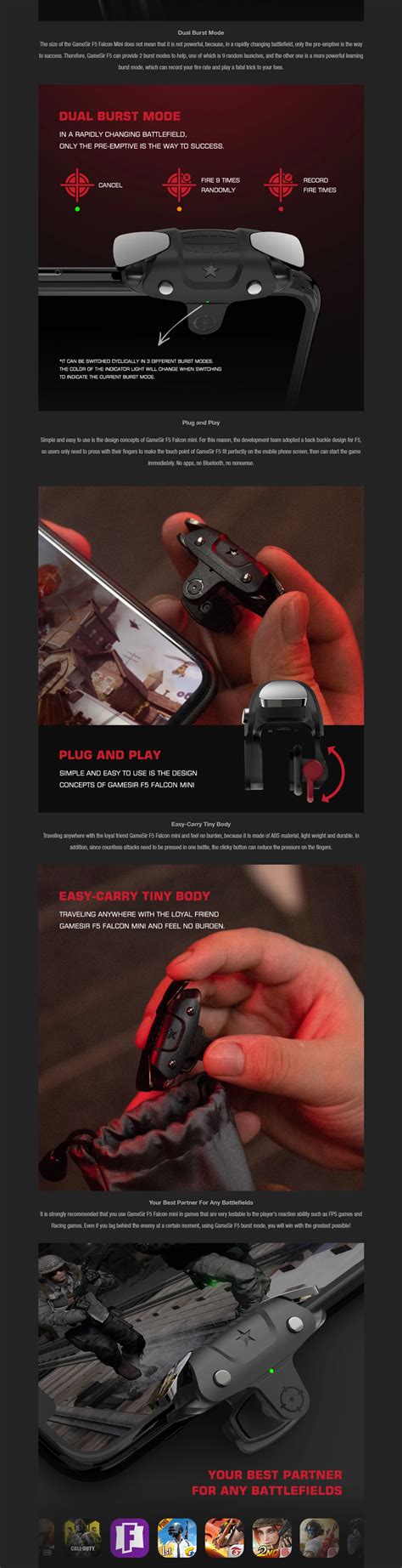 Buy GameSir F5 Falcon Mini Mobile Gaming Controller | Gaming ...