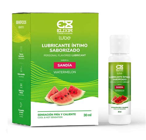 Lubricante vaginal Sandía Caliente Frío Saborizado Elixir ml Pecados sex store Ibague