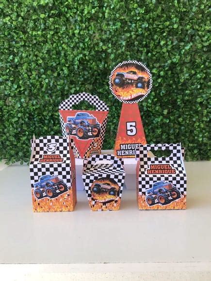 50 Personalizados Monster Trucks Hot Wheels Elo7