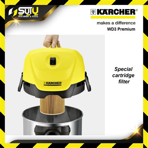 Karcher Wd Premium Wet Dry Vacuum Cleaner W Foc Filter Bag