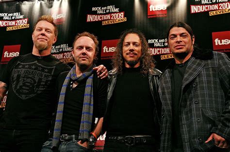 Metallica band members James Hetfield, Lars Ulrich, Kirk Hammett and... | Metallica band ...