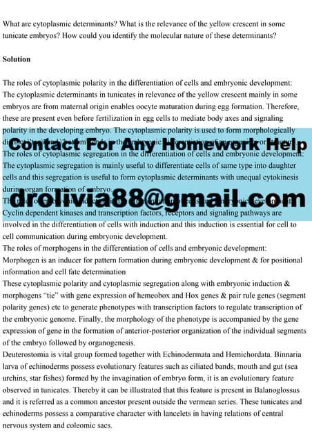 What are cytoplasmic determinants What is the relevance of the yell.pdf ...