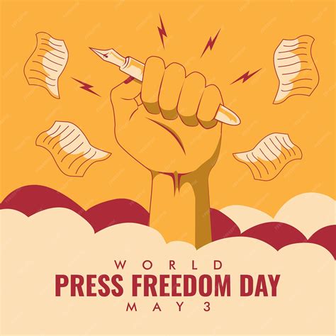 Premium Vector Vector World Press Freedom Day Poster Template