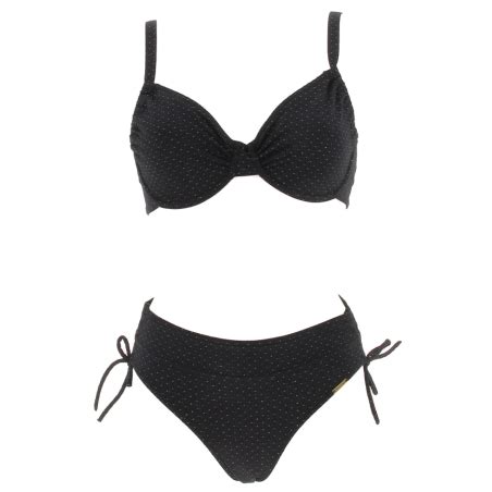 Bas de maillot de bain bikini côtelé bobby noir femme Only wimod