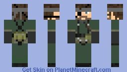 MGS3 Naked Snake Minecraft Skin