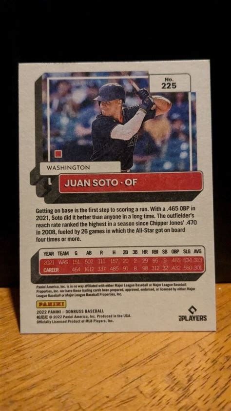 2022 Panini Donruss JUAN SOTO Independence Day Variation Card 225