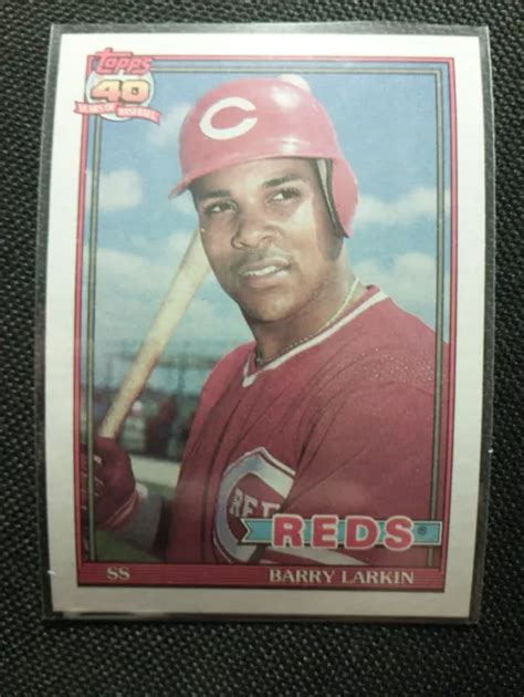 Carte De Baseball Barry Larkin Cincinnati Reds 1991 Topps 40 Ans 730